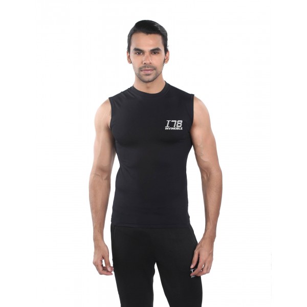 Invincible Mens Pro Compress Sleeve Less Tee